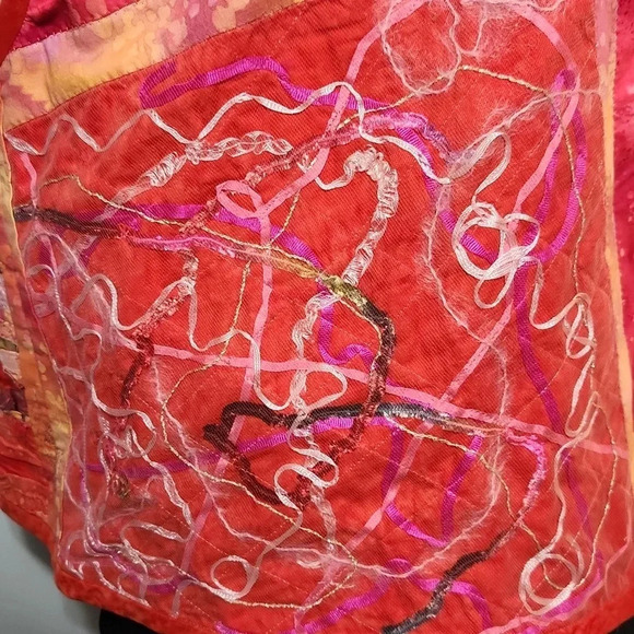 Homemade Red and Yellow Quilted Vest - Picture 12 of 13